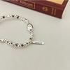 S925 Sterling Silver Beanie Small Pieces of Silver Bracelet Women's Simple All-Match Fashion Bracelet Personality Hand Jewelry