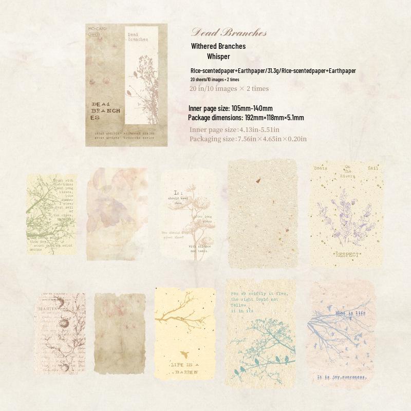 Momo Special Paper Material: Great Artist Series Journal Collage Decor, 6 Styles, 20 Sheets
