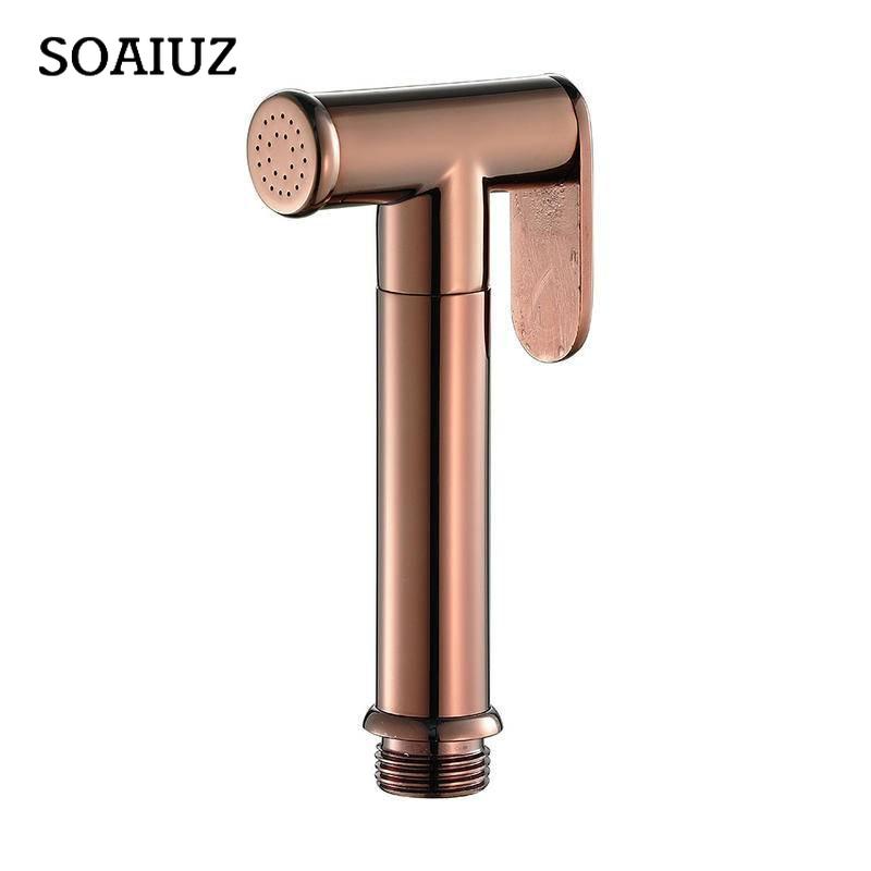 Rose Gold Douche Kit Hand Held Bidet Sprayer Stainless Steel Toilet Bidet Copper Valve Jet Set Shower Head 3/4pcs Sprayer Set