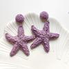 Starfish Raffia Woven Flower Stud Earrings - Seaside Resort Style Spring/Summer Accessories