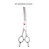 Professional Pet Grooming Scissors Set 6.5 Inch Stainless Steel Flat Curved Tooth Fishbone Fluffy Thinning Shears Dogs