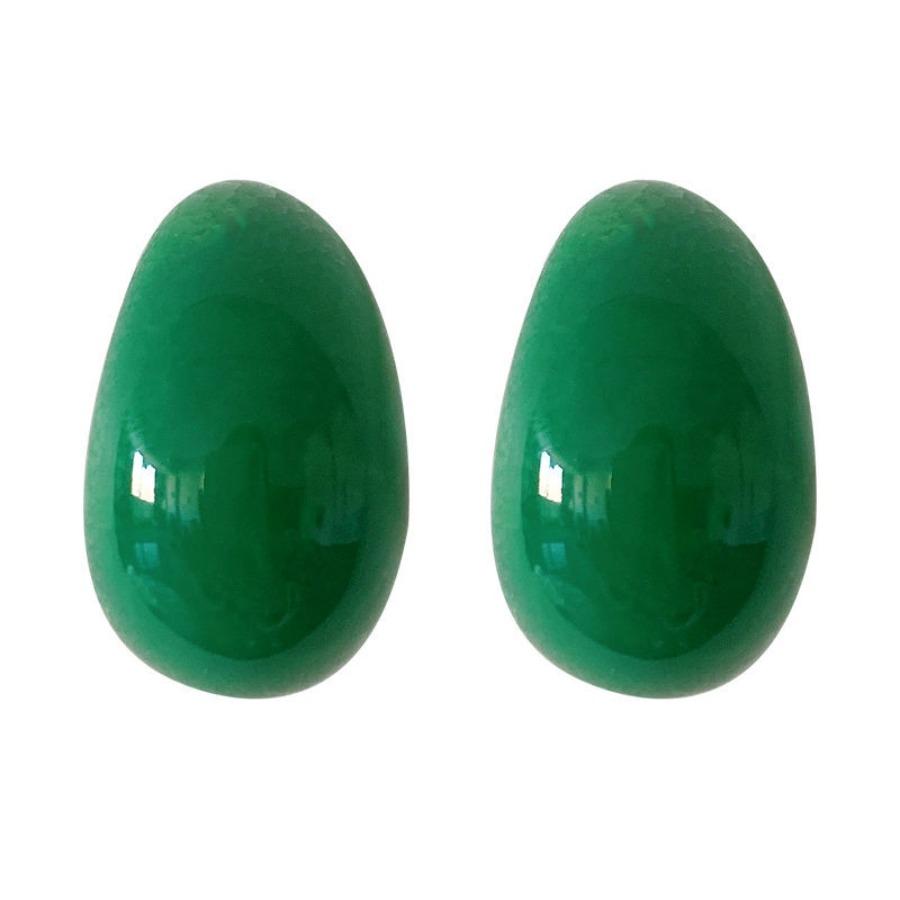 Vintage Style Emerald Resin Earrings Studs C Shape Niche Ear Jewelry Women Temperament Retro Elegant Chic Trendy Unique Stylish