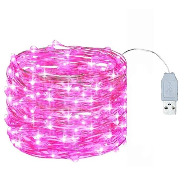 Usb Led String Lights Copper Silver Wire Garland Light Waterproof Led Fairy Lights For Christmas Wedding Outdoor Decoration