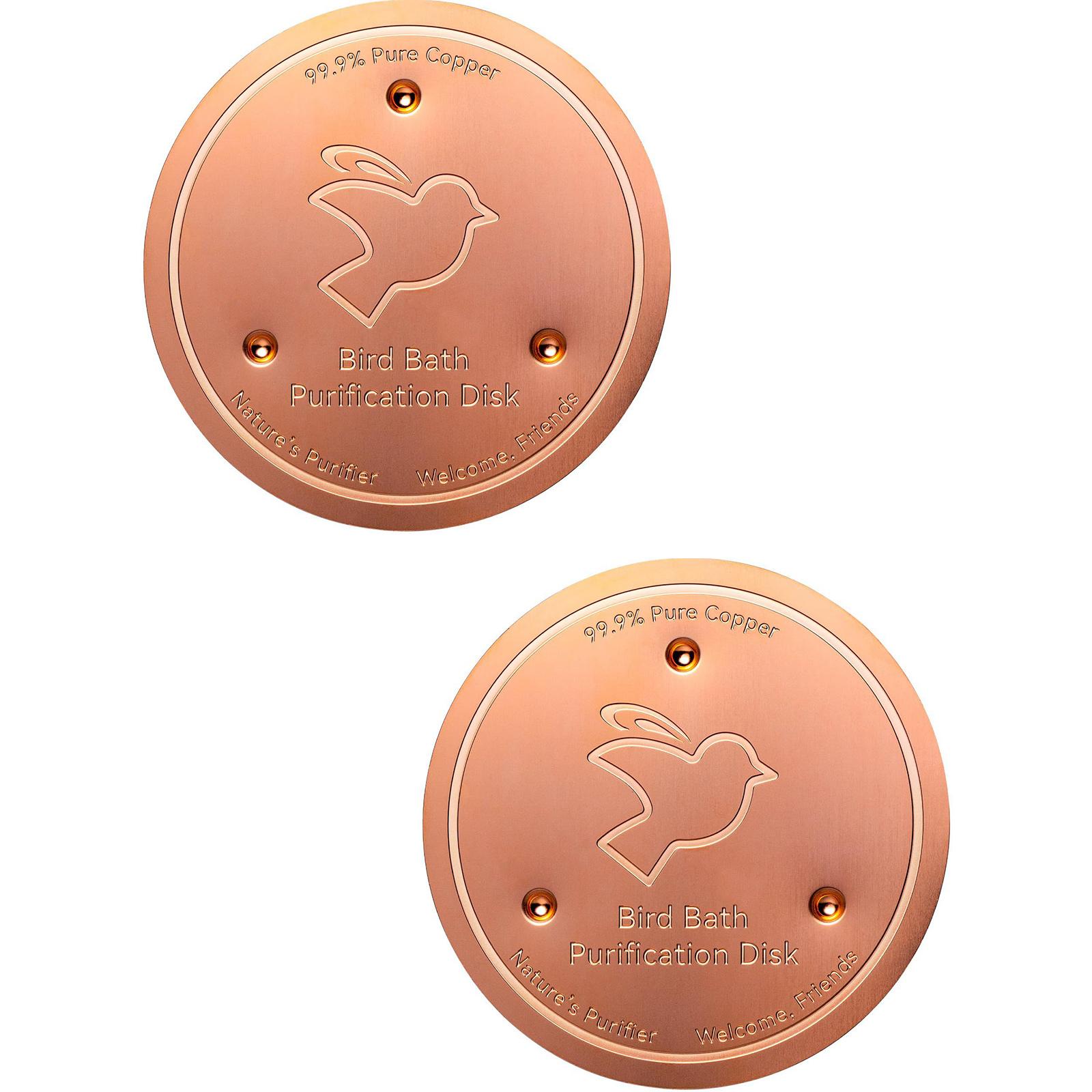 

Медный диск для очистки воды в птичьей купальне с тройной точкой опоры Медный очиститель Универсальный для уличной птичьей купальни