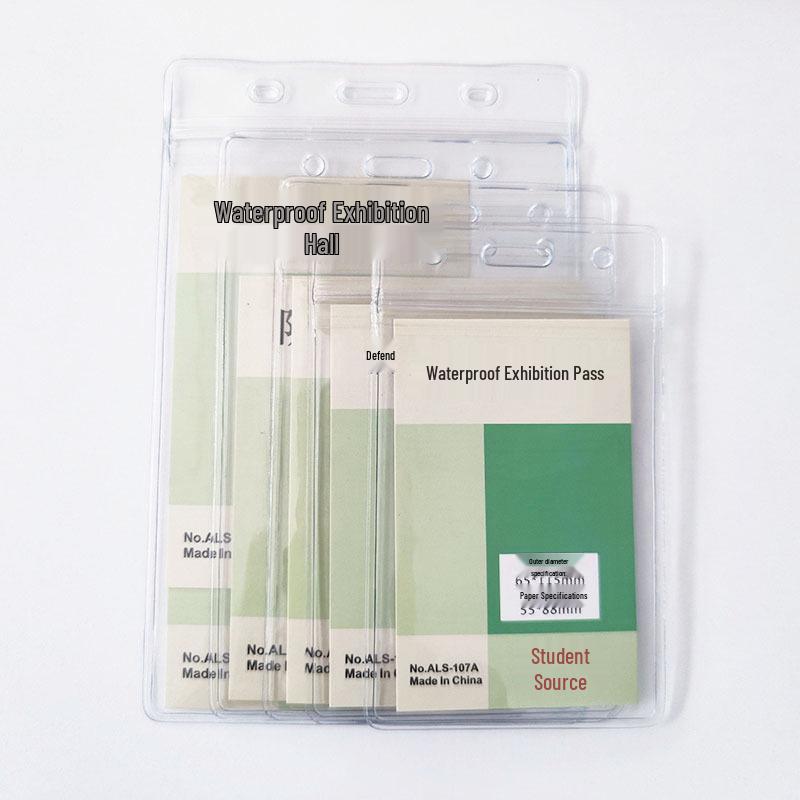 Wodoodporny Przezroczysty PVC Etui na Kartę ID ze Smyczą dla Studentów