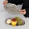 Spiegeloberfläche in unregelmäßiger Form Kuchenteller Vintage geprägte Dessertplatte Aufbewahrungsplatte Esstisch