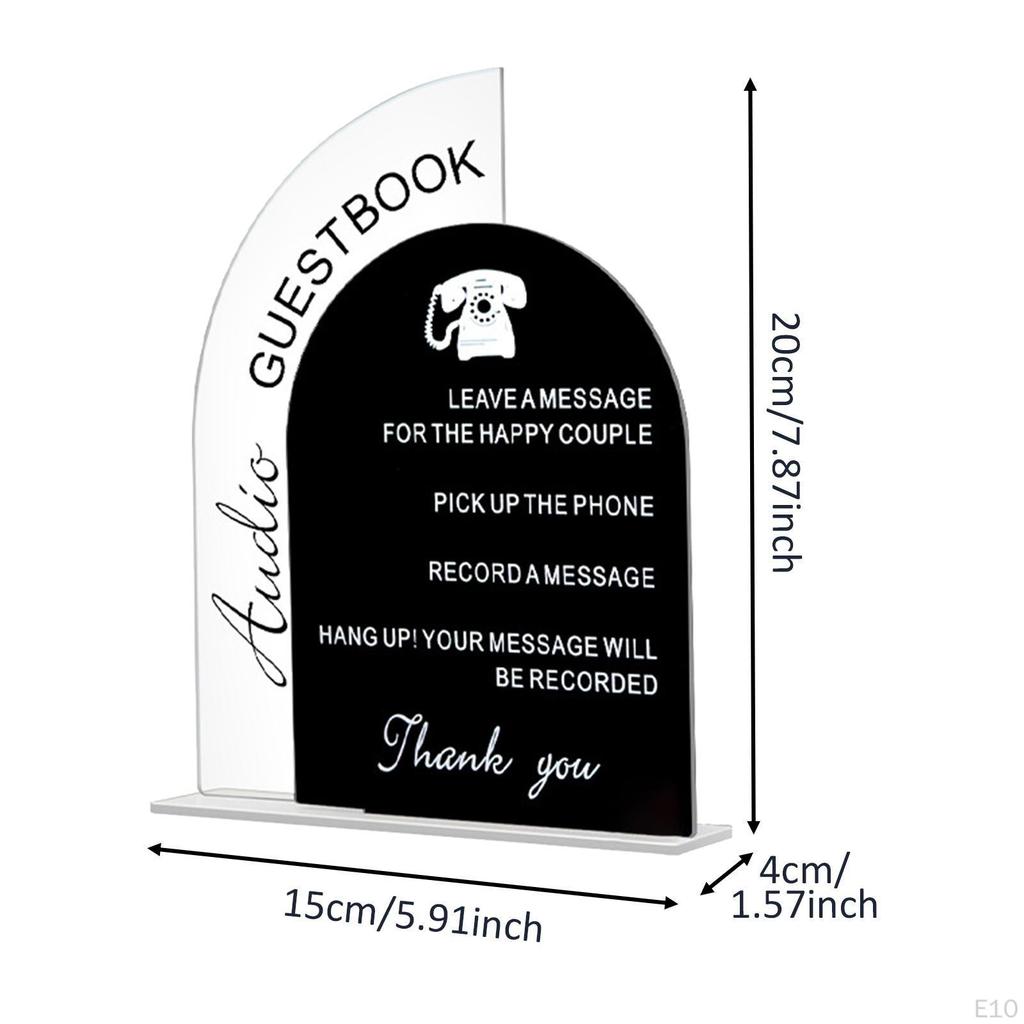 Acrylic Sign for Wedding Events and Reception Table Keepsake Decoration