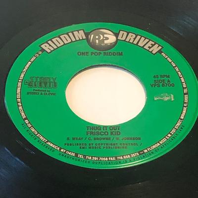 7inch Record FRISCO KID / CAPTAIN BARKEY - Thug It Out / Skettel Corner VPS8700 VP Records 2002 US Reggae, Ska & Dub Used