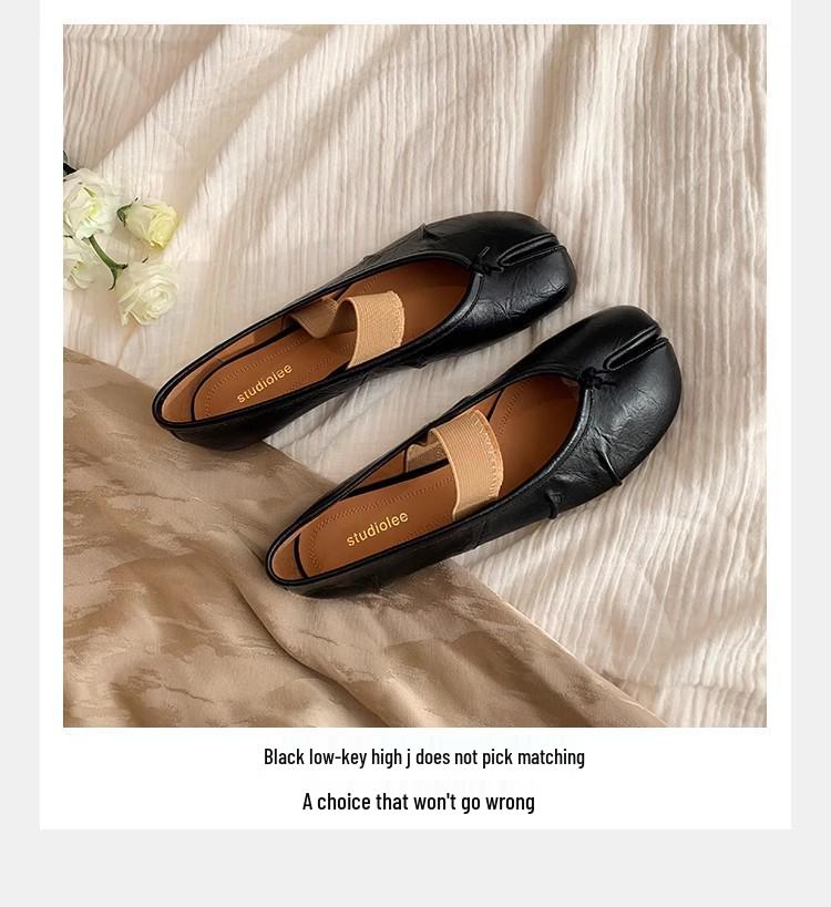 2025 Autumn Berlin Dream Low-Cut Women's One-Strap Split-Toe Ballet Shoes