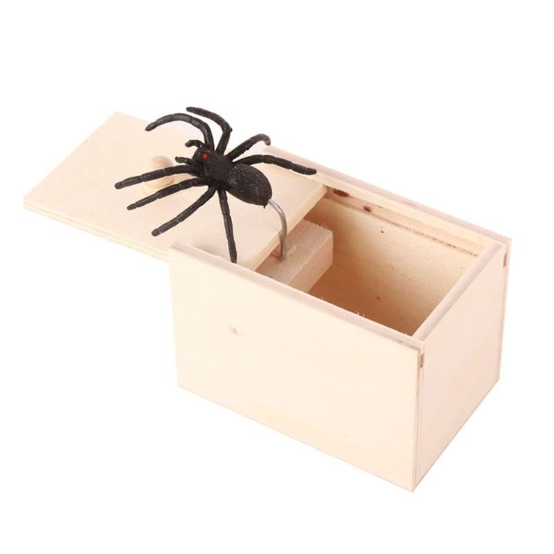 Novelty Joke Spiders In a Box Toy Lifelikes Surpriss Portable Accessory for Party Supplies and Office Supplies Pranks