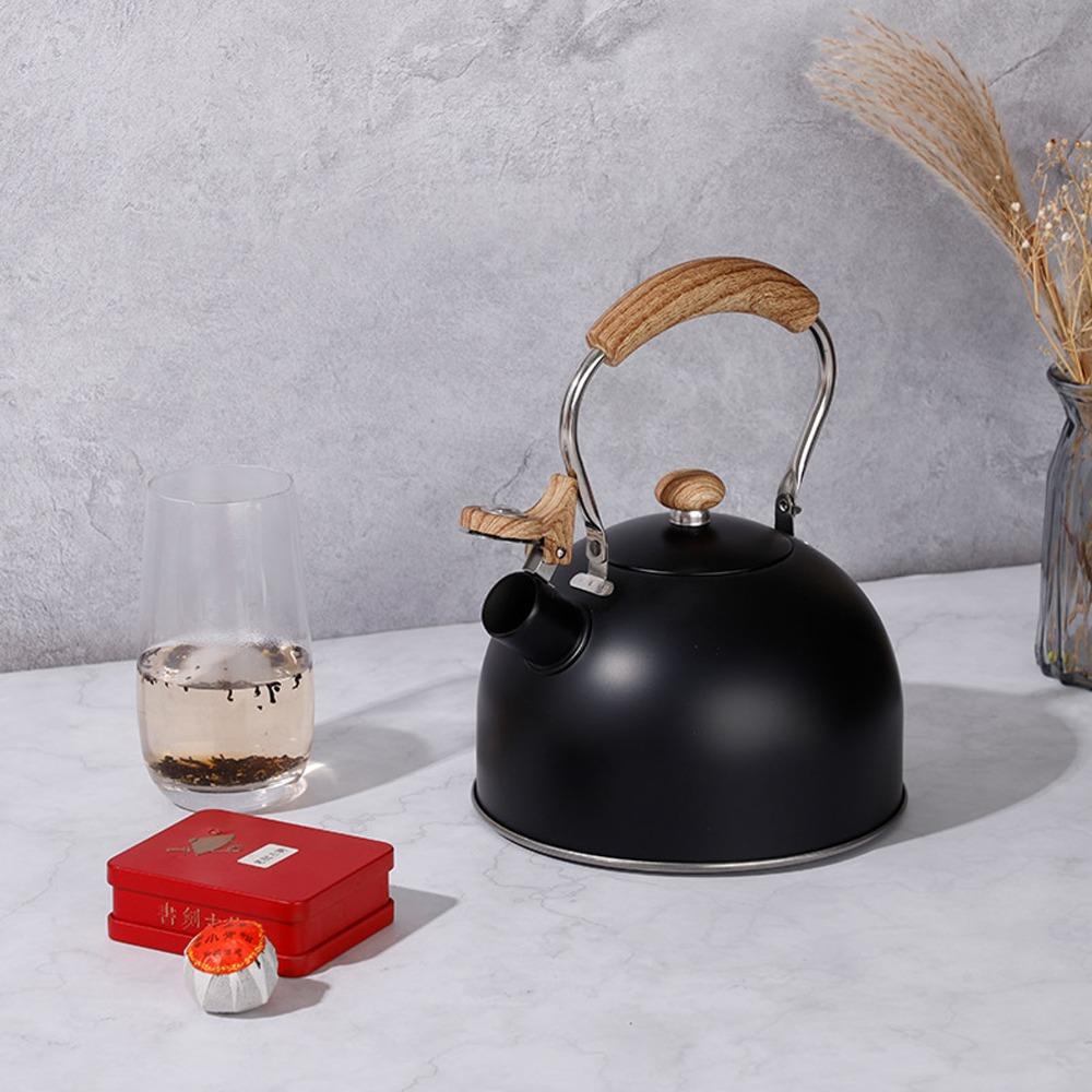 2.5L Capacity Stainless Steel Kettle Folding Handle Whistling Tea Pot  Coffee Making