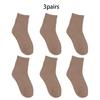 3 PAIRS Solid Color Cotton Knitting Rib Thin Business Cotton Long Women's Socks Stretch Casual Daily Basic Breathable Soft Socks