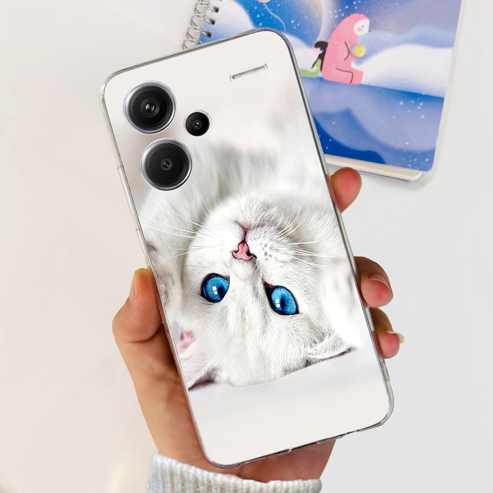 For Xiaomi Redmi Note 13 Pro Plus Pro+ Case Transparent New Fashion Pattern Soft TPU Etui For Xiaomi Redmi Note 13 4G 5G Bumper