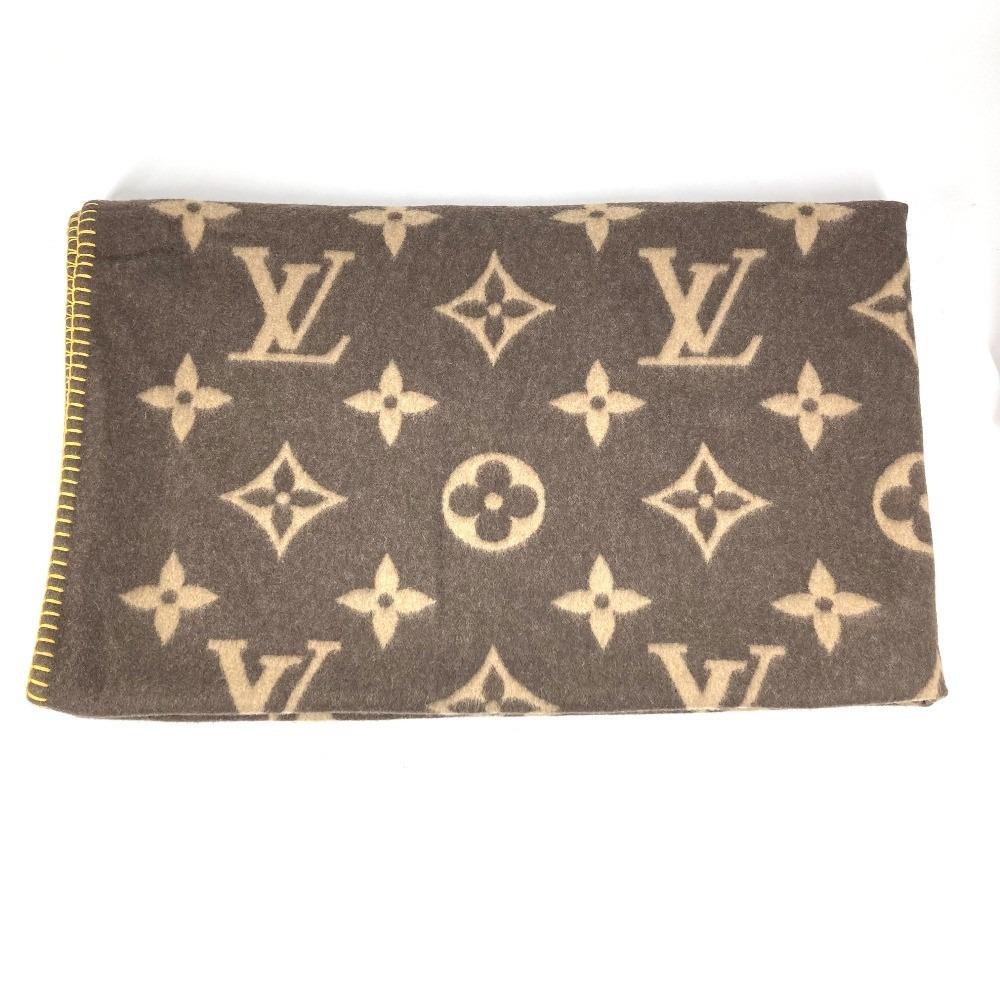 Louis Vuitton M92067 Monogram Rag Monogram interior throw blanket Angola Brown