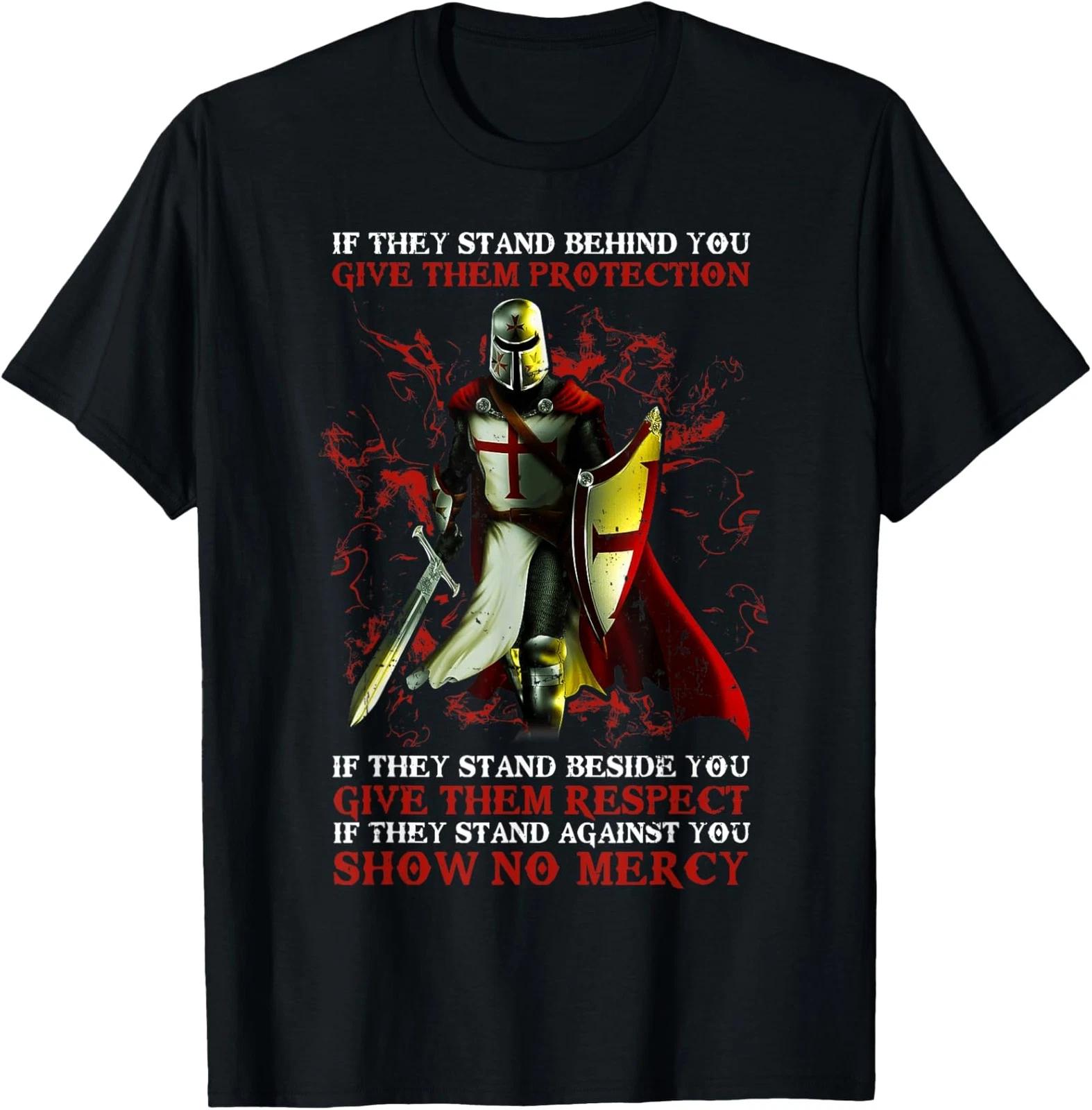 NEW LIMITED Knight Templar If They Stand Behind You Give Them Protection T-Shirt S