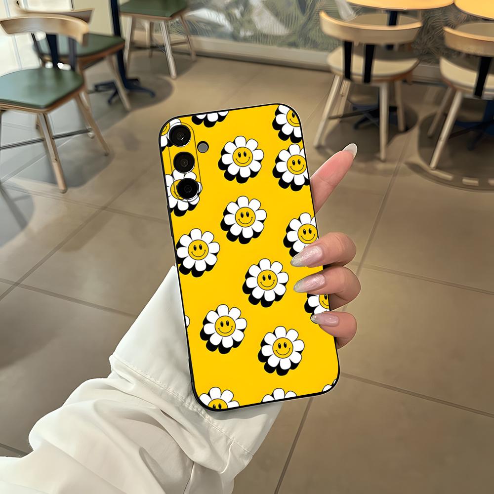 Sunflower Smiley Face Phone Case For Samsung S26 S25 Edge S24 S23 S22 S21 S20 Ultra Plus Fe Galaxy Silicon Cover