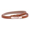 Luxury Ladies Slim Waist Belt Retro Adjustable Length Skinny Belt Spring Buckle Design Dress Belt for Dress Trousers Jeans Pants