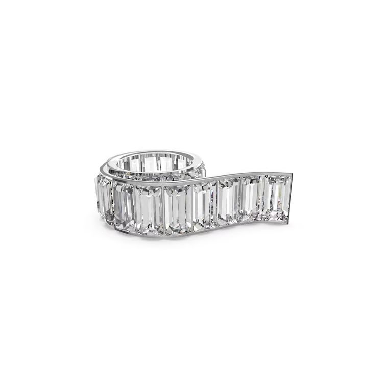 Swarovski Matrix Rectangular Cut Ring Women rings Silver 5610739 Shopping Bag,52