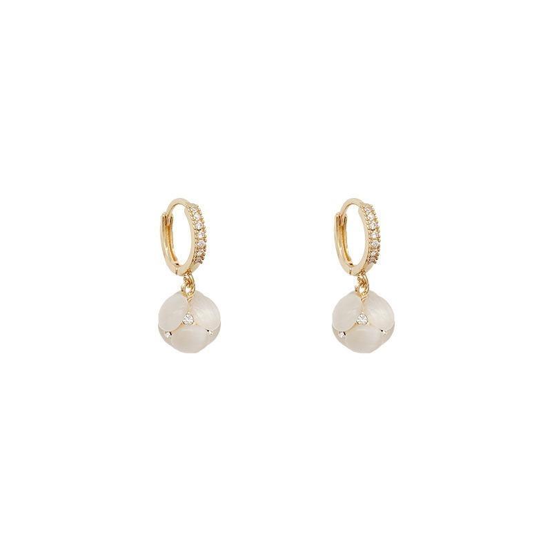 Luxury Natural Opal Earrings Temperament Crystal Drop Earrings for Mothers Day Gifts Women Jewelry NEW Korean Earrings