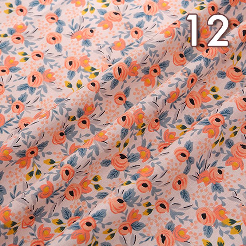 100*150cm Pastoral Style Small Floral Printed Cotton Fabric Summer Thin Flower Fabric For DIY Dress Patchwork Sewing Accessories