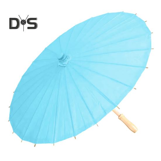 20/30/40/60/85CM Colorful Paper Umbrella Chinese Style DIY Crafts Decorative Oil-paper Painting Umbrella Bamboo Handle Oriental Parasol Party Favors
