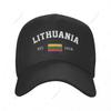 Unisex Baseball Cap Lithuania EST Independence Day Wild Sun Shade Peaked Adjustable Outdoor Caps for Unisex Women