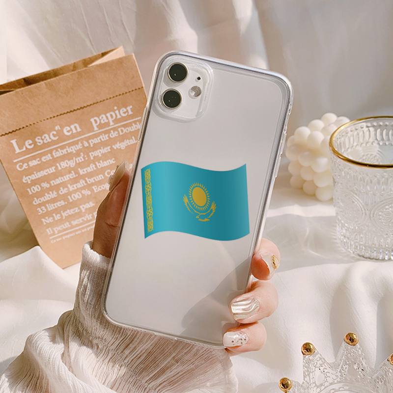 MaiYaCa Kazakhstan Flag Phone Case for Iphone 13 11 12 Pro XS MAX 8 7 6 6S Plus X 5S SE 2020 XR Cover