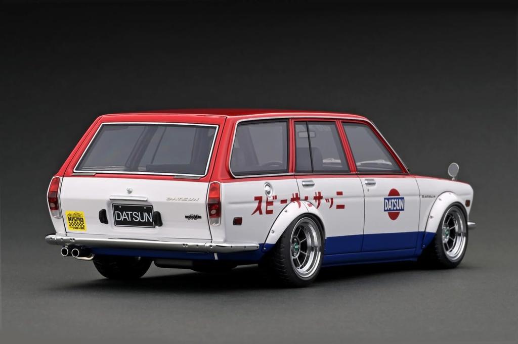Ignition Model Datsun Bluebird Wagon Finished Product TK.Company 1/18 (510) Red/White/Blue