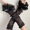 Lace Bowknot Bridal Wrist Gloves Y2K Long Gloves Graceful Womens Sleeve