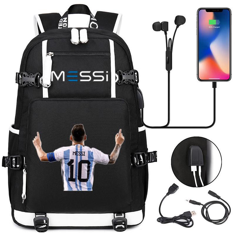 Fans Messi School Bags Camouflage Bookbag Sports Casual Capacity Backpack Travel Bag Football Teens School Bags For Gift