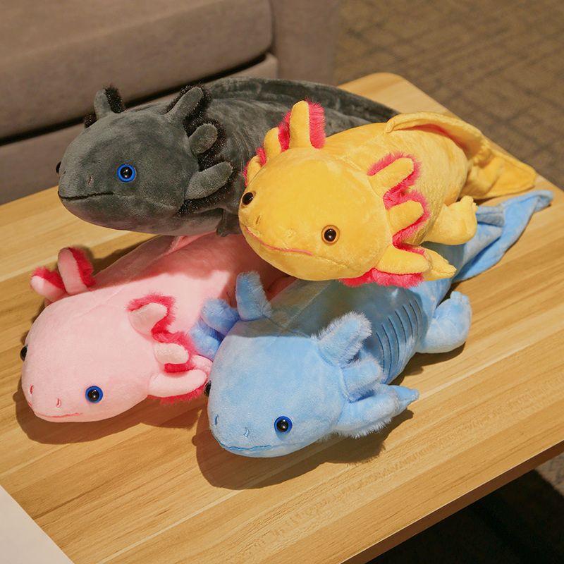 Soft Plush Dinosaur Fish Stuffed Animal Toy, Cute Axolotl Plushie Doll Gift for Kids Boys Girls Birthday