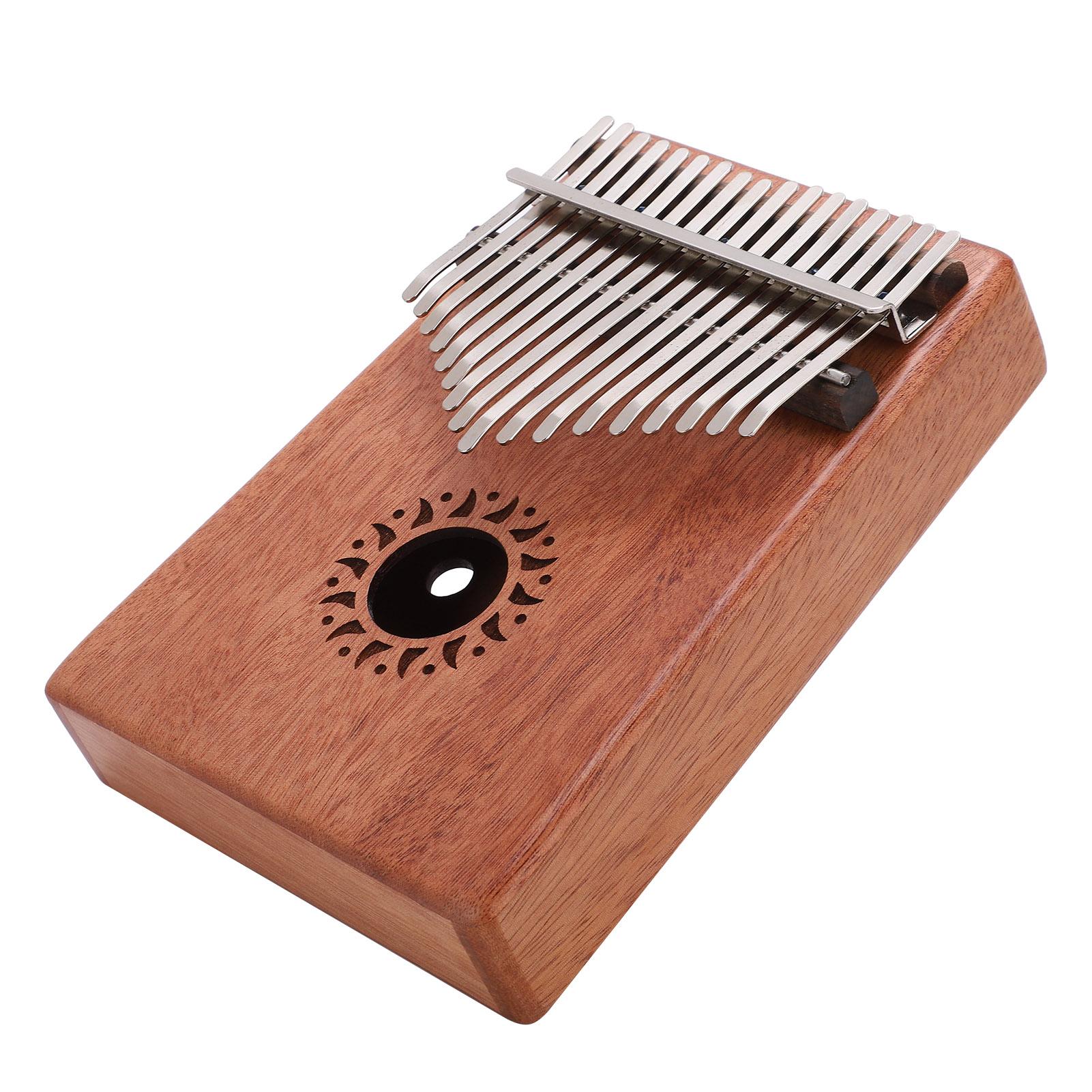 Thumb Piano Protable Mahogany Wood Finger 17 Keys Mbira Kalimba Musical Instrument