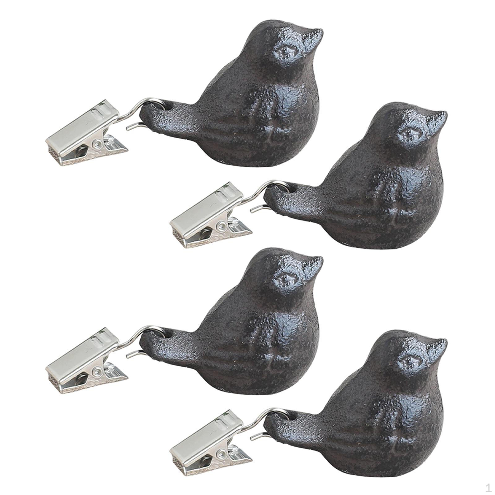 

4Pcs Bird Tablecloth Weights Clips on Decorative Iron Heavy Duty Table Covers