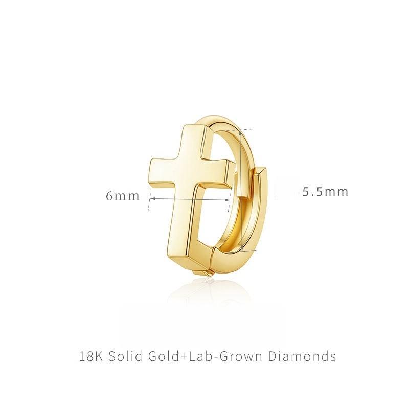 C Shape Solid 18K Gold Internally Threaded Cartilage Hoop AU750 Minimalist Body Piercing Jewelry
