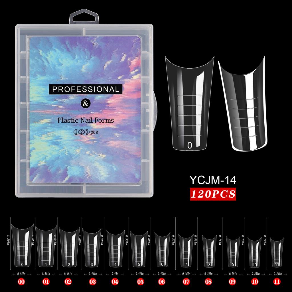 Extensie Sfaturi de artă pentru unghii false Acrilic pentru degete false Mucegai pentru oc cu gel, acoperire completă sculptată Apăsați pe unghii Accesorii pentru manichiură Instrument