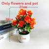 Twelve Flowers Simulated Artificial Green Plant Potted Ornament For Decor Indoor
