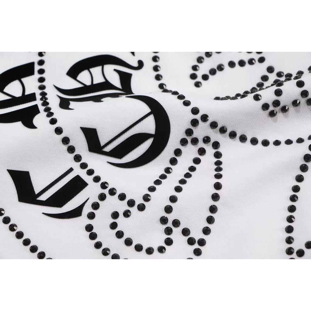 W373 CHROME HEARTS 2025 Vară nouă de înaltă calitate din bumbac, guler rotund, vrac, mărime mare, tricou pentru bărbați și femei, tricou pentru cupluri