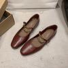 2025 New Women's Shoes Flat-bottomed Evening Wind Shallow Mouth Single Shoes Women's French Soft French Spring Retro Mary Jane Women's Shoes