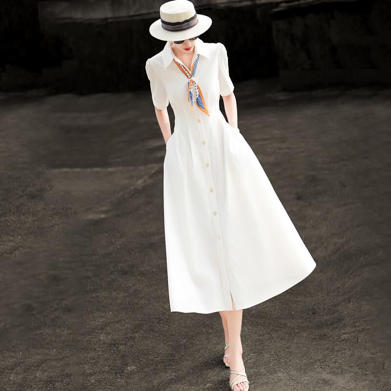 Lanser Women s Lyocell Blend A-Line Shirt Dress L