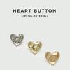 Heart-shaped Metal Buckle with Concave and Convex Surfaceheart-shaped Button Topwomen's Cardigan Buttonovercoat Buttoncasual Jacket Buttonsuit Button