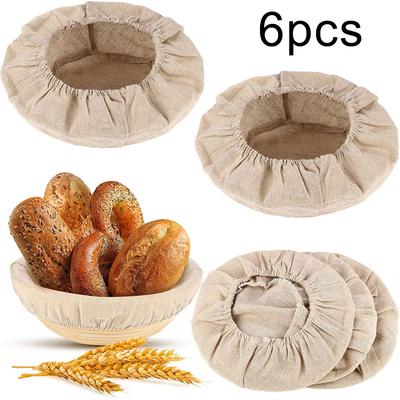 6Pcs Fermentable Cloth Cover Bread Dough Basket Cotton Proofing