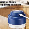 Rechargeable Electric Garlic & Vegetable Chopper - Cordless Mini Food Processor with 6 Blades for Onion,Nut,Herb, 320ml Capacity