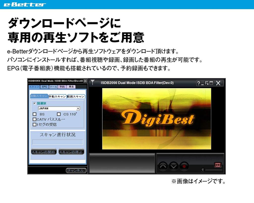 Terrestrischer digitaler Full Seg TV BS CS TV-Tuner USB-Anschluss Computer Laptop Externer Typ IC-Kartenleser e-Better 110° Eingebaut DTV02A-1T1S-U