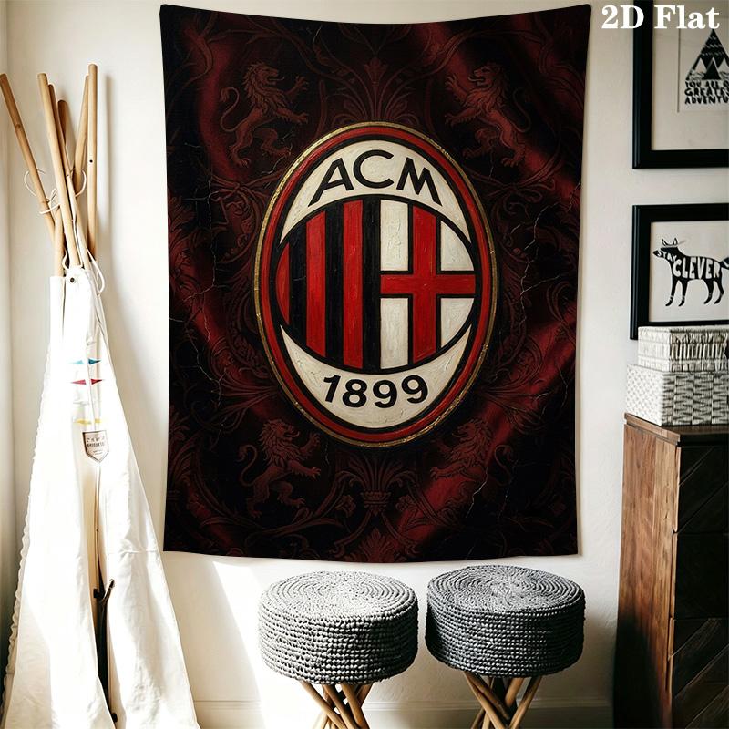 Ac Milan Crest Ornate Background Bedding 1 Duvet Cover 2 Pillowcase Without Core Bedding Set Duvet Cover And Pillowcase