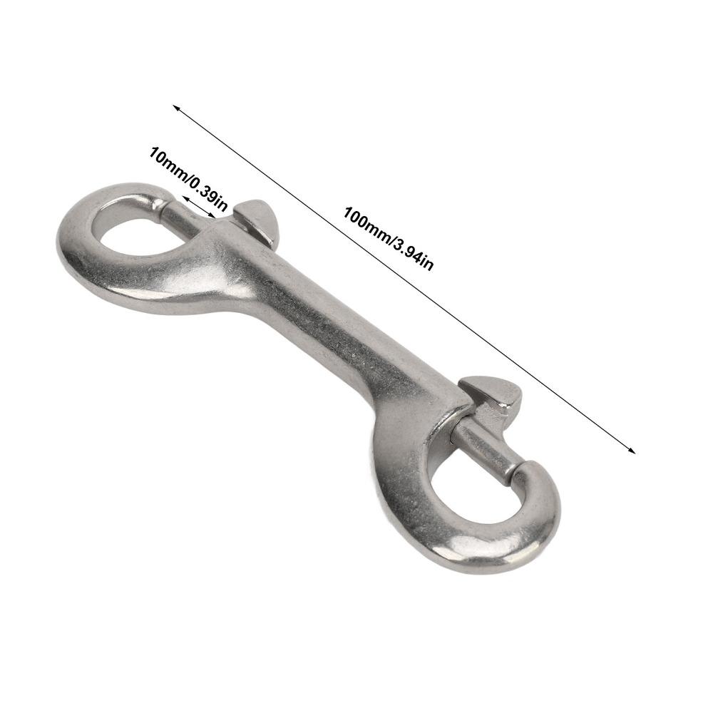 4PCS 100mm B Shape Chain Clip 115mm Double Sided Trigger Snaps Scuba Diving