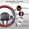 Sport Leather Steering Wheel Cover 37-39cm Universal Breathable for Car Truck SUV Van, Anti Slip Odorless Car