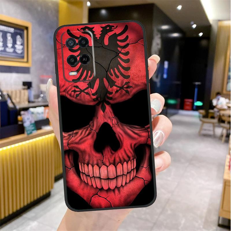 Albanian Flag Case For Oppo A96 A76 A16 A17 A18 A60 A80 A40 A38 A58 A78 A98 A94 A74 A54 A15 A57 A77 A5 Pro