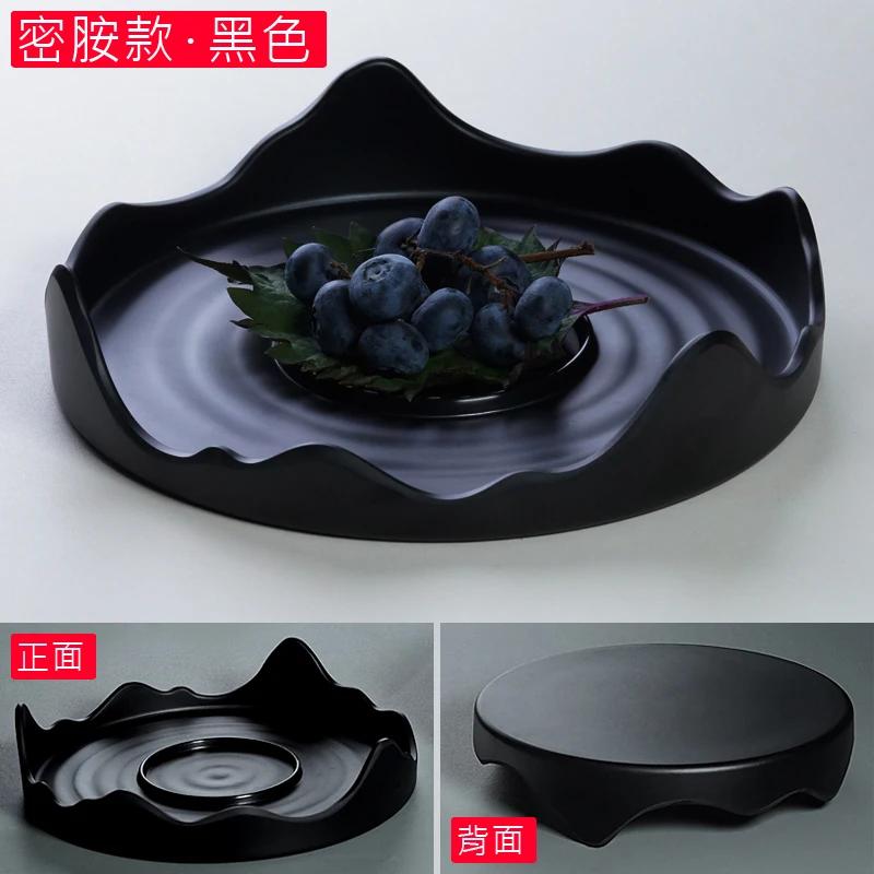 Melamine Ceramics Tableware Dining Plate Two Sided Decorative Plate Sushi Plates Western Steak Plates Dessert Bowl Fruit Dish