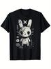 Weird and Cute Gothic Style Rabbit Horror Series Cute Rabbit Dark Aesthetics T-shirt - Pure Cotton Soft Unisex Unisex Unisex ...