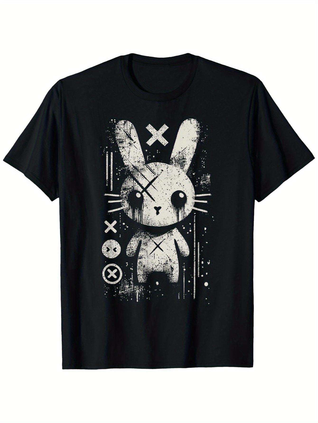 

Weird and Cute Gothic Style Rabbit Horror Series Cute Rabbit Dark Aesthetics T-shirt - Pure Cotton Soft Unisex Unisex Unisex ... S разноцветный